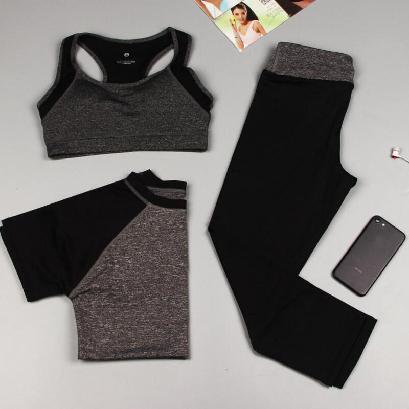 

3PCS/set Sports Yoga Set Women Professional High Quality Yoga Sports Suit Clothes Sport Wear Training Suit Sport wear, Pink