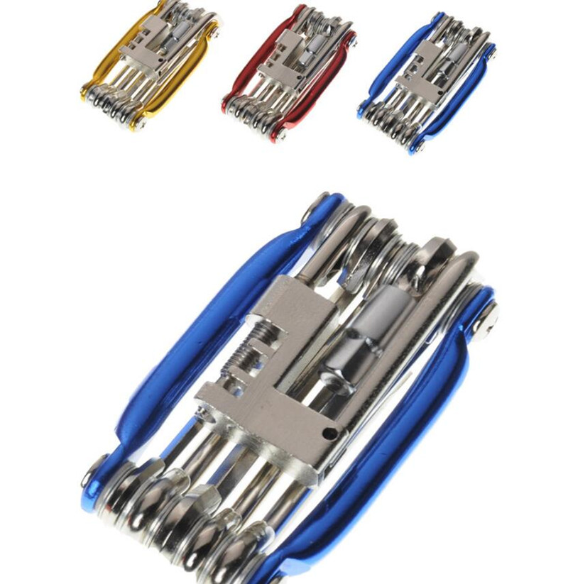 7 In 1 Tasche Stahl Fahrrad Multitool Kits MTB Fahrradreparaturschlüssel