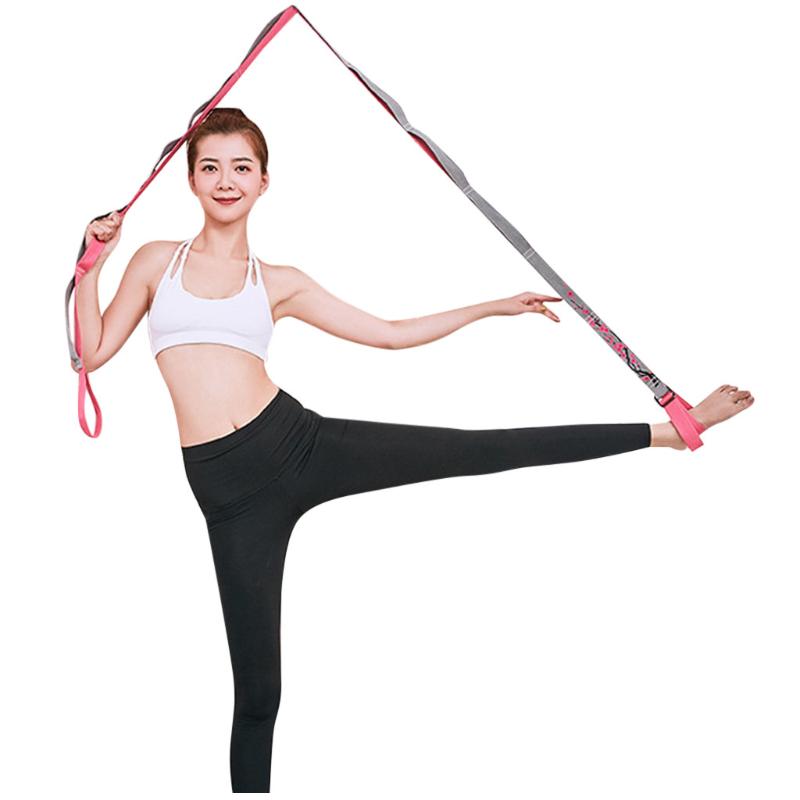 

Multi-Loop Door Flexibility Stretching Strap Physical Pilates Dance Gymnastics Yoga Nonelastic Strap Exercise Sports Home Gym, Red