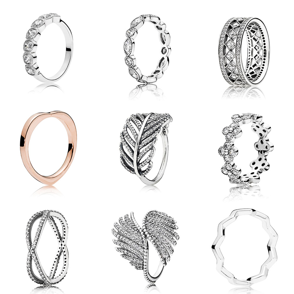 

2019 New 100% 925 Sterling Silver pandora Ring 191019CZ 190940CZ 191007CZ 187379 190886CZ 191000 190930CZ 190960CZ 197752