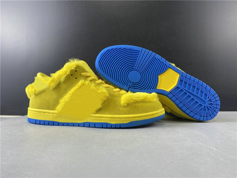 

New Exclusive Classic Low Yellow Bear Skateboard Shoes Opti Yellow Blue Fury Fashion Sport Sneakers Best Quality