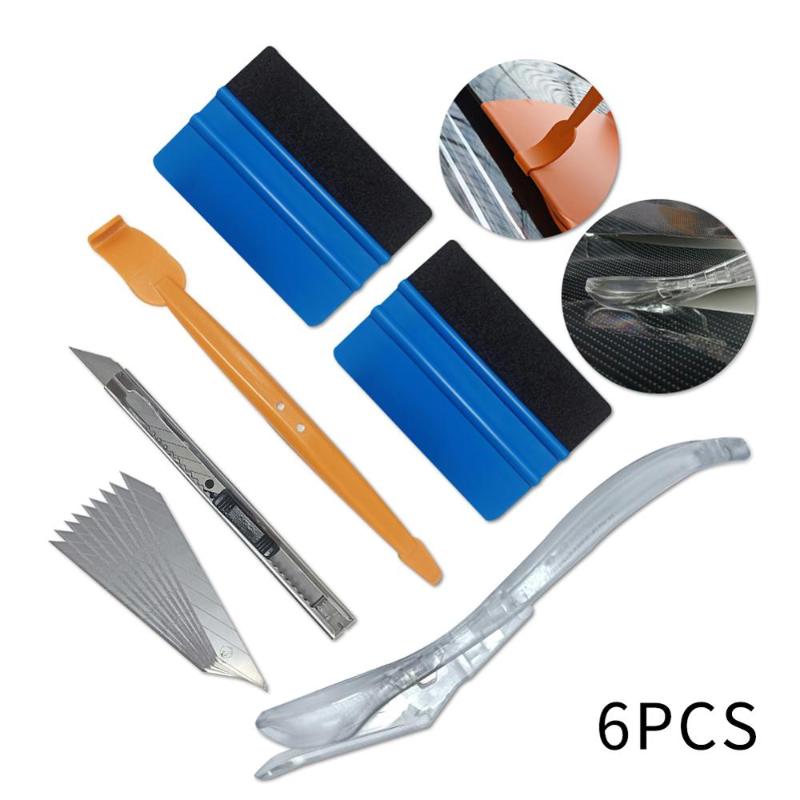 

Top Quality Vinyl Wrap Car Magnet Squeegee Tools Set Carbon Fiber Film Cutter Car Sticker Wrapping Window Tint Auto Accessories
