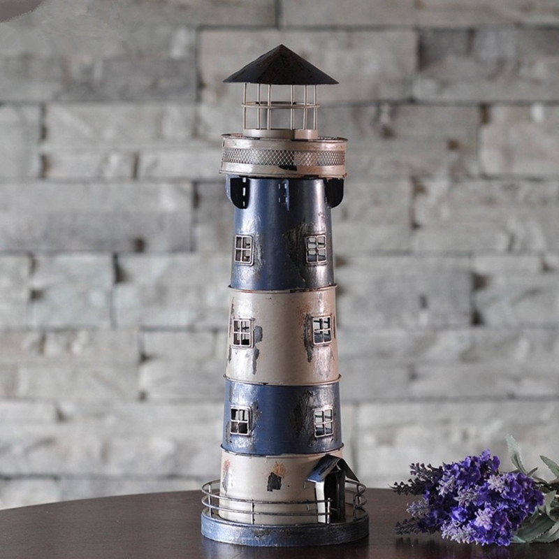 Cheap Eco Friendly Retro Lighthouse Candlestick Mediterranean Candle