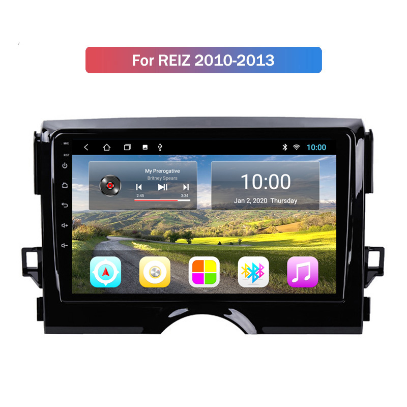 

2G RAM 9 inch Android 10 Car Head Unit Video GPS Stereo For Toyota REIZ 2010-2013 with AUX WIFI