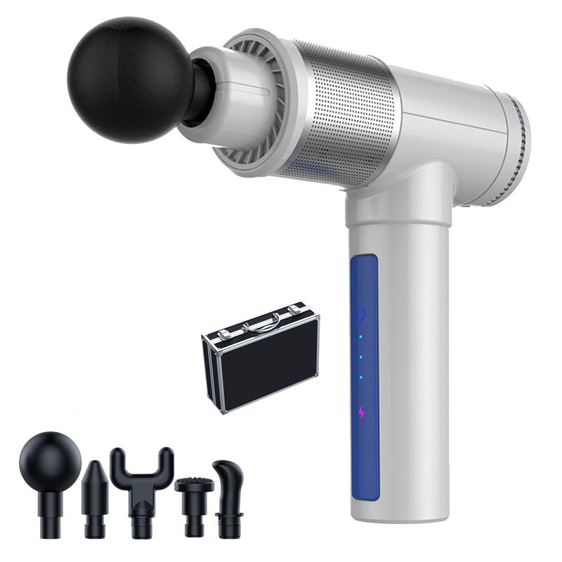 

Muscle Massage Gun Sport Therapy Massager Body Relaxation Pain Relief Slimming Shaping Massager 6 Heads With Bag
