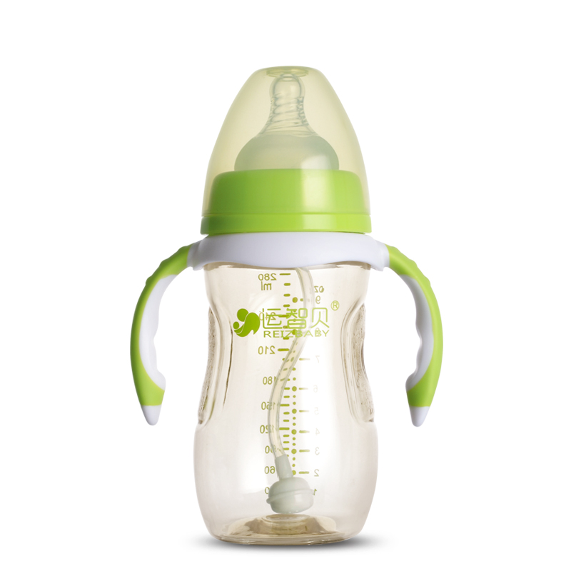 

Brand High Quality Baby Feeding Bottle PPSU Silicone Nipple Handle 180ml/280ml Wide Mouth Toddler Infant Milk Bottle Baby Feeder