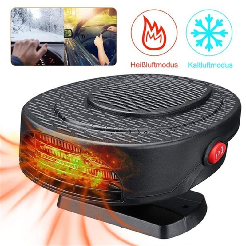 

SALE 2 in 1 Car Heater Cooling Fan Office Home Warmer Fan Car Truck Auto Heater Hot Cool Windshield Demister Defroster CSV