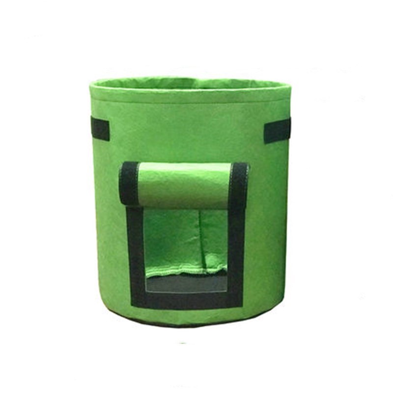 

4-10 gallon grow bags sturdy strap handles permeable breathable non-woven fabric