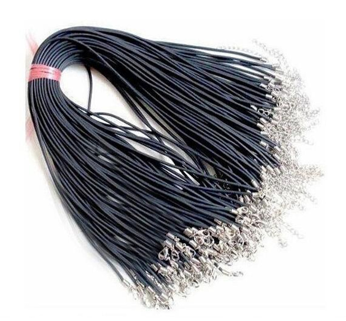 

Black Wax Leather Snake Necklace 45cm 60cm Cord String Rope Wire Extender Chain with Lobster Clasp DIY Fashion jewelry component in Bulk