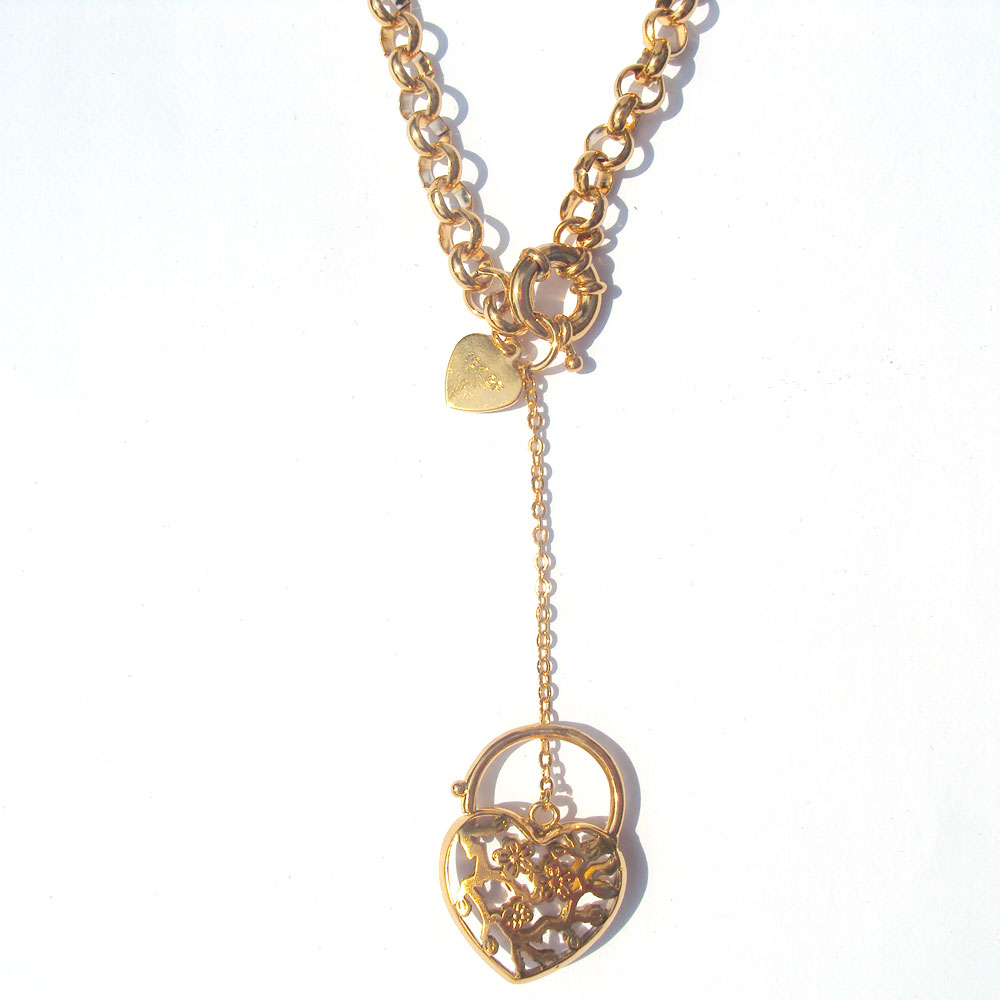 

Heart Flower 22K 23K 24K THAI BAHT YELLOW GP GOLD NECKLACE Jewelry, Silver