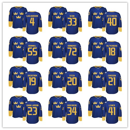 

Cheap 2016 World Cup of Sweden WCH Hockey Jerseys 34 Carl Soderberg 92 Gabriel Landeskog 19 Backstrom 65 Erik Karlsson 20 Steen 30 Lundqvist, 21-dark blue