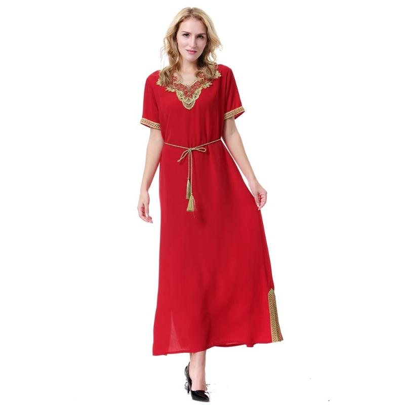 

V neck dresses turkey plus size dress moroccan caftan evening robe hijab jelaba femme musulman vestido arabe mujer muslim sets