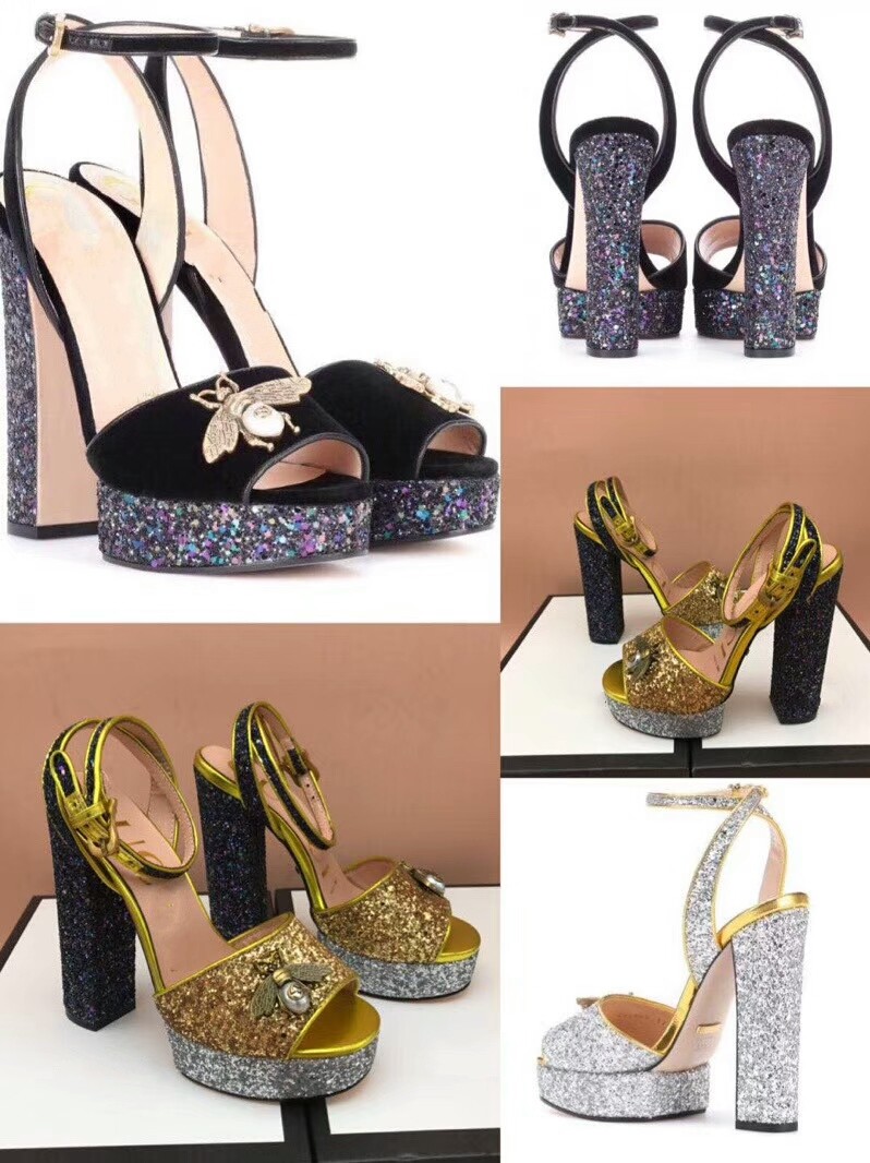 

Hot Sale-New Arrival 2019 High Platform Heels Shoes Strap Sheepskin Ladies Sandals