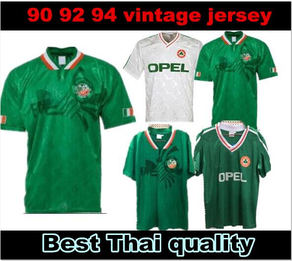 

11990 1992 1994 Ireland Retro Soccer Jersey 90 92 94 Ireland classic jersey Ireland Vintage Irish Sheedy Football Shirts Kits Sets, White