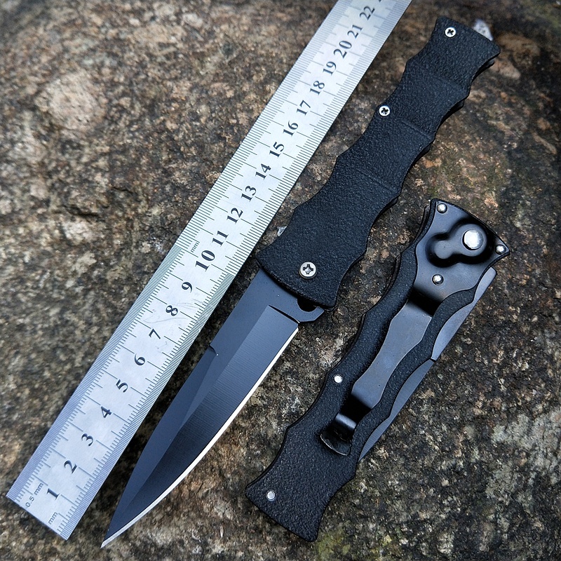 

Outdoor knife Tactical Knife Hunting Camping Survival Knife EDC Folding Blade Black Full Steel Handle