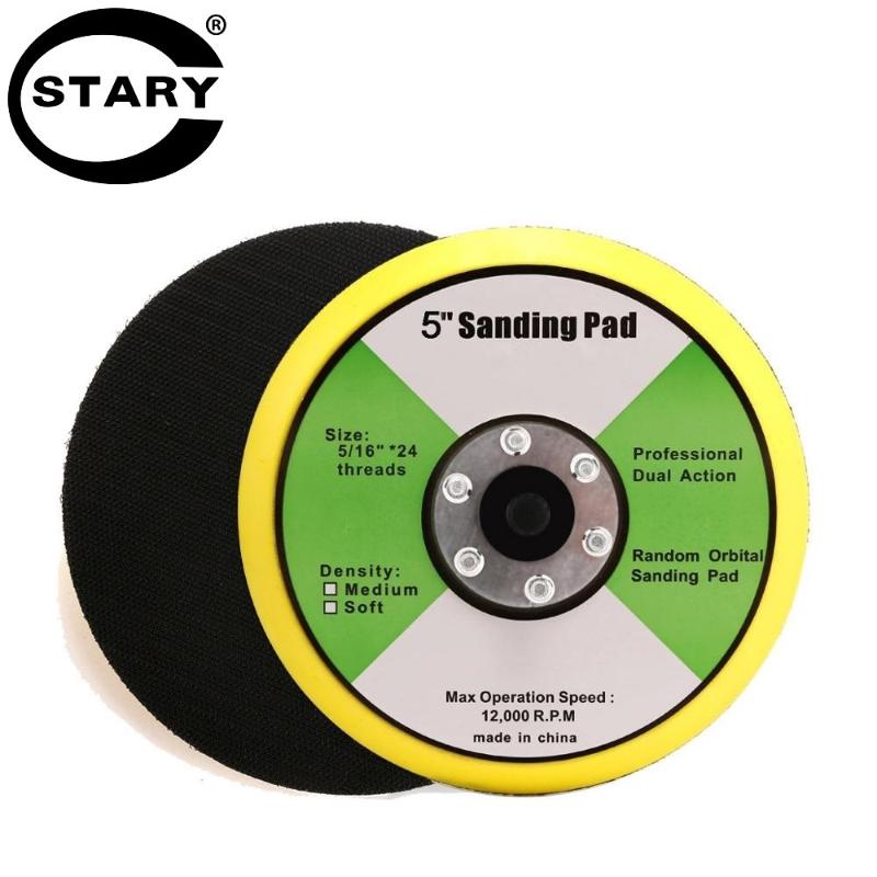 

Professional 5 Inch 12000rpm Dual Action Random Orbital Sanding Pad Plate with 6 Holes for Pneumatic Sanders Disc Air Polishers