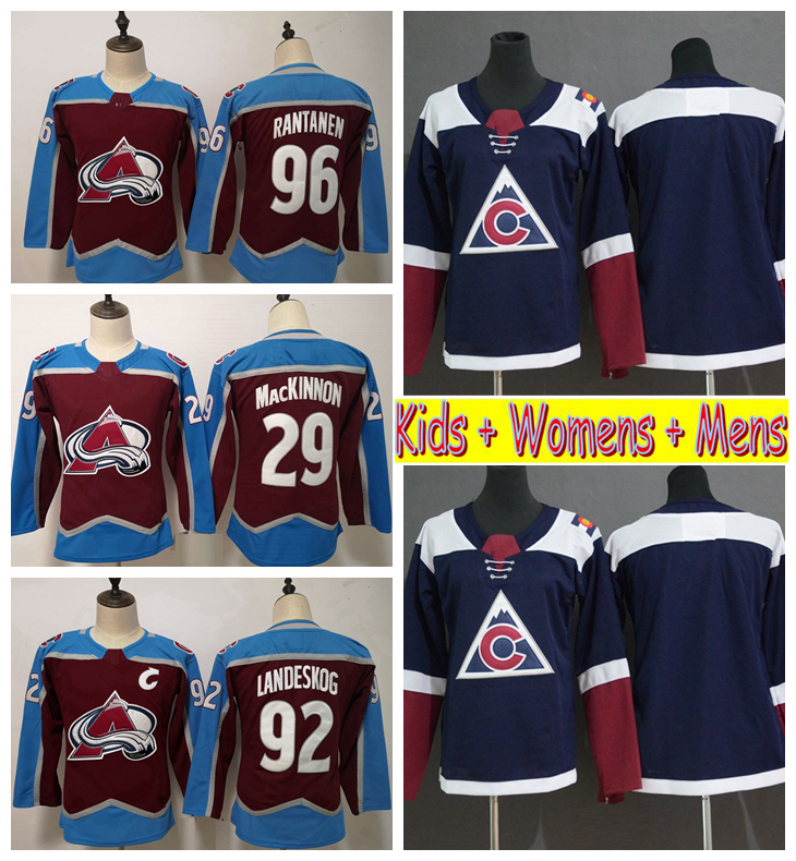 

2019 Youth Colorado Avalanche Hockey Jerseys Home 29 Nathan MacKinnon 92 Gabriel Landeskog 96 Mikko Rantanen Kids Womens Mens Hockey Shirts, Blue 0