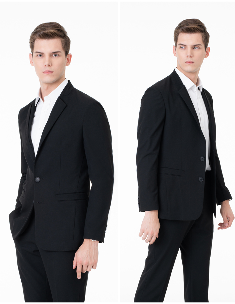 

2019 Black Wedding Tuxedos Two Button Groomsmen Wear Slim Fit Men's Business Suits Wedding Tuxedos 2-piece Suit (Jacket + pants) Customized