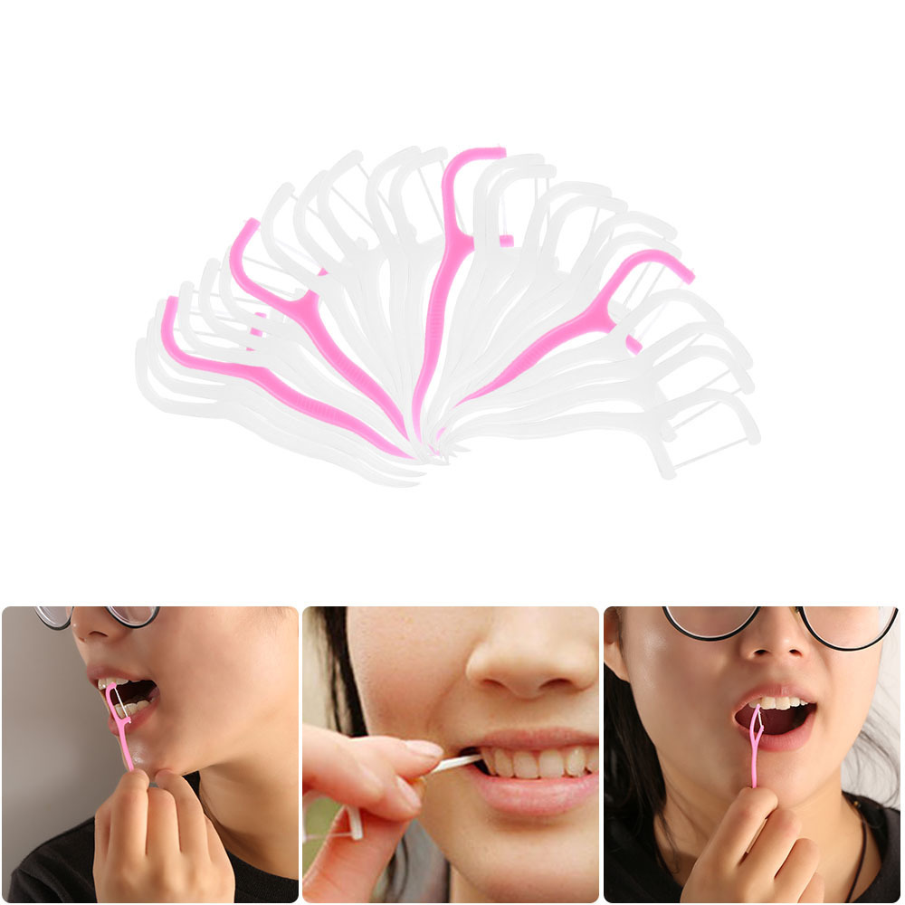 /Pack Dental Floss Flosser Brush Tooth Picks Oral Care Teethpick Sword