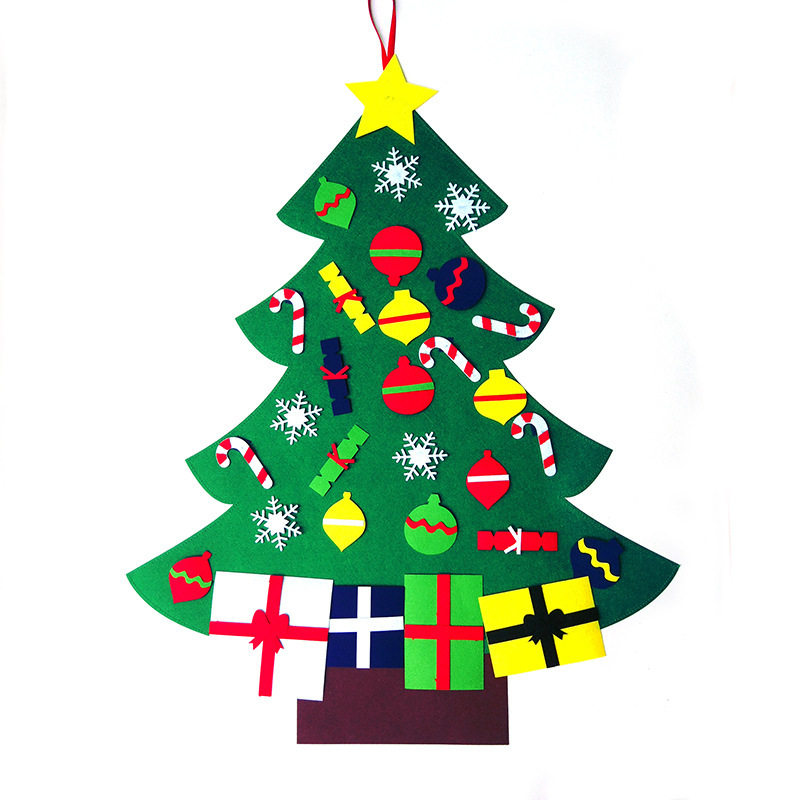 

Creative Christmas Tree with Lovely Ornaments Door Wall Hanging Decoration New Year Christmas Children Gifts