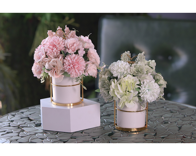 

European Style artificial flower Pot set vase table setting decoration indoor artificial potted home decoration fake flowe, 33