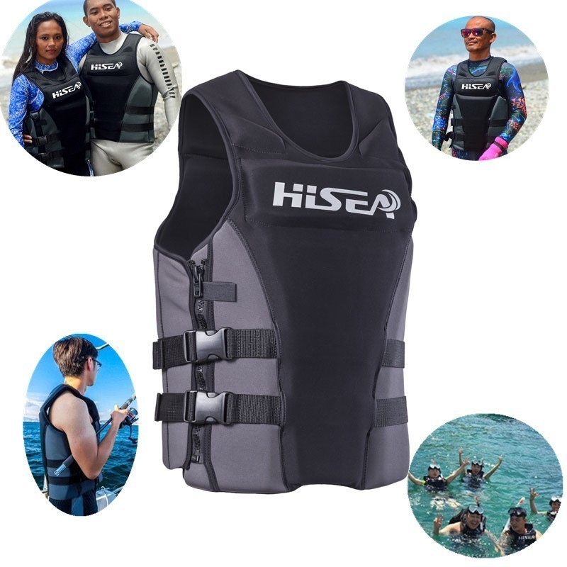 

Large Buoyancy Life Vest Surfing Fishing Swimming Neoprene Drifting Lifejacket Float Gilet Men Women Boat motorboat Tool