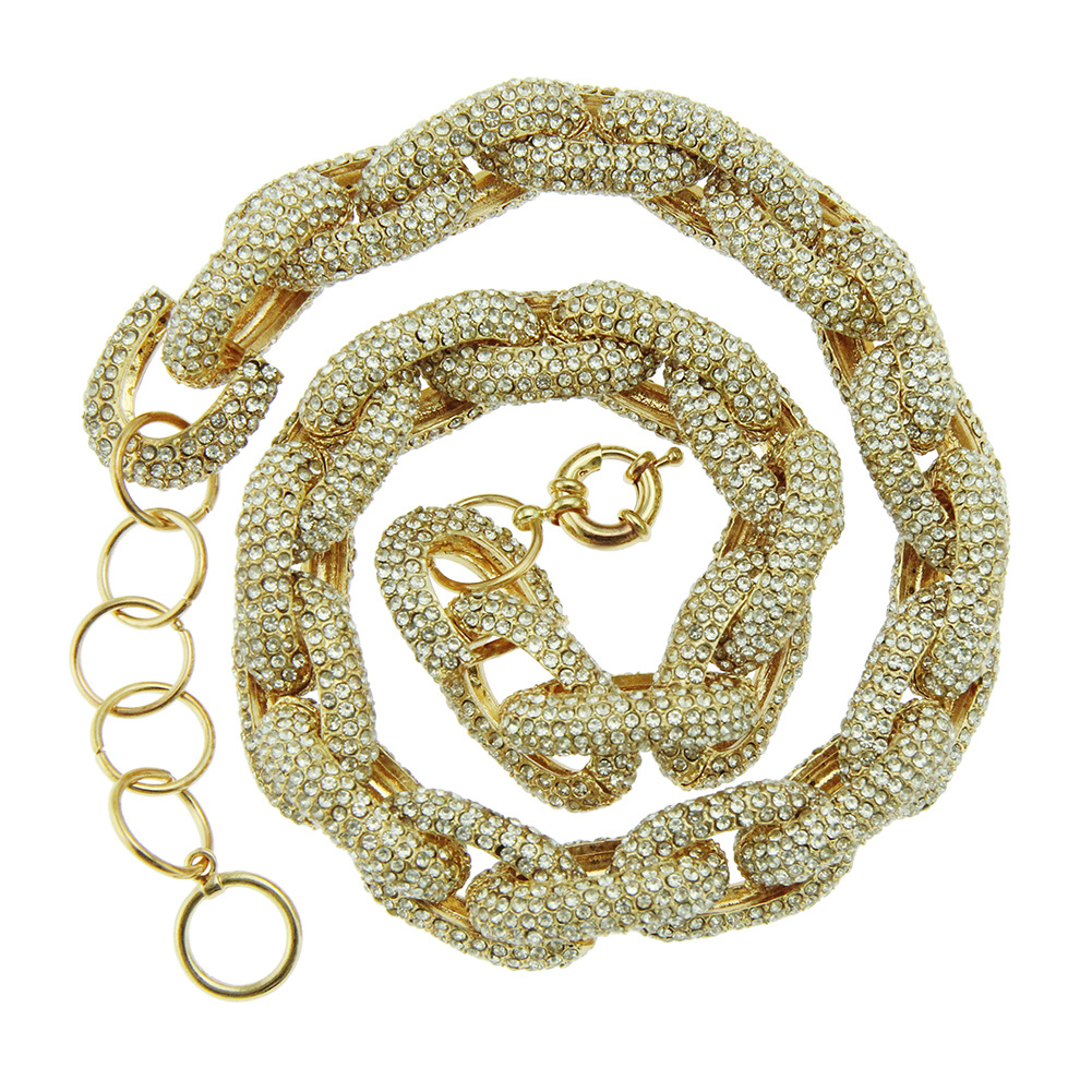 

Men Hip Hop Necklace Diamond Necklace Iced Out Tennis Chain Gold Men Chain Exaggerated Men's necklace