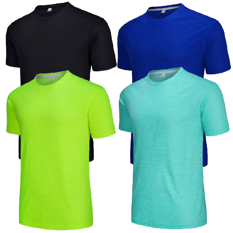 

Men Sport Running Shirts Fitness Sportswear Men's Short Sleeve Gym Shirt Quick Dry Shirt Basketball Training T Tennis, White