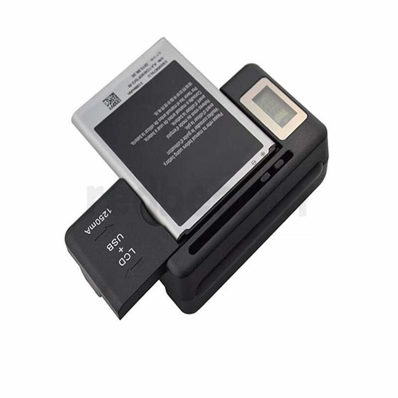 

Universal Intelligent LCD Indicator battery Charger For Samsung S4 I9500 S3 I9300 NOTE 3 S5 With Usb Output Charge US EU PLUG