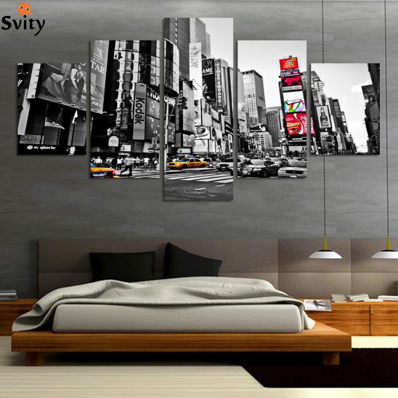 

2020 Hot Sales Without Frame 5 Panels Picture New York City HD Canvas Print Painting Artwork Wall Art Canvas painting Wholesale