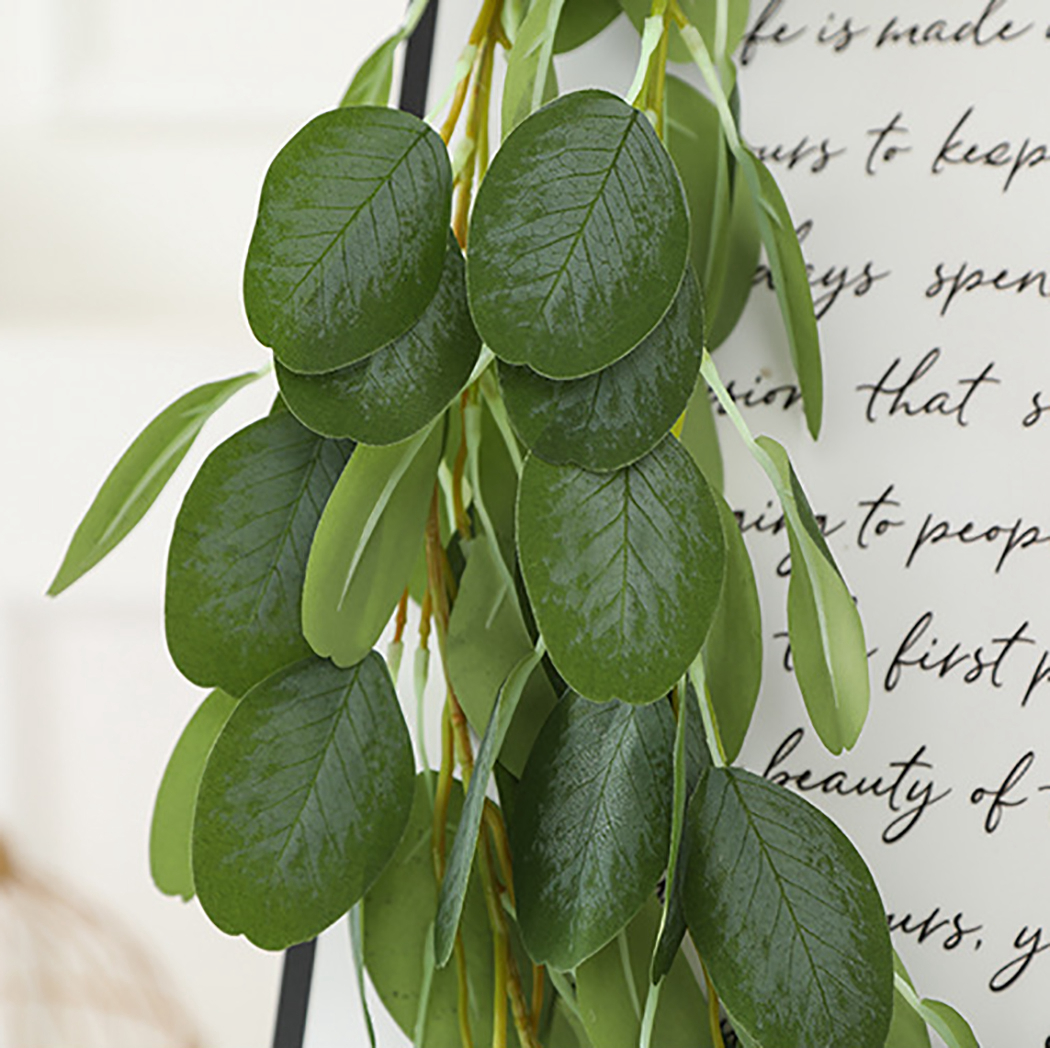 

2M Artificial Green Hanging Vine Plant Leaves Garland Fake Plant For Wedding Party Home Garden Wall Decoration