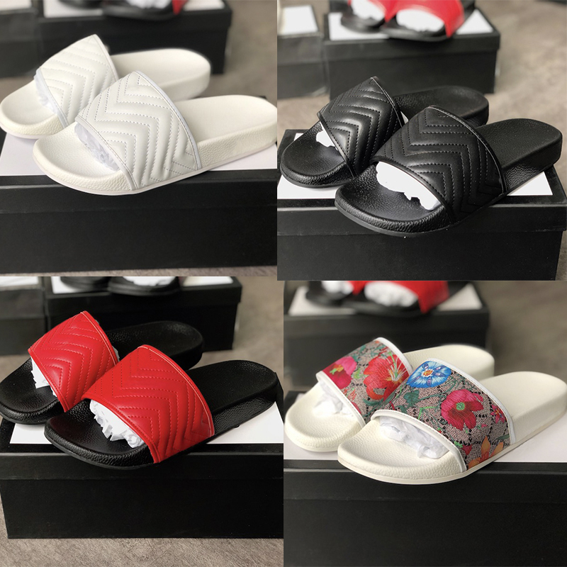 

Men Women Sandals Chaussures Shoes Slide Slippers Pearl Snake Print Wide Flat Slippery Sandals Slipper Flip Flop With Box Size 36-45, Black
