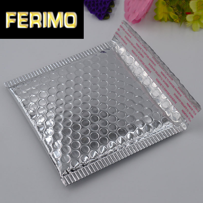 

50pcs 15*13cm small Silver&Gold Bubble Envelope Mailer Gift Phone Case Shockproof Packaging Bubble Envelope Bag Free Shipping