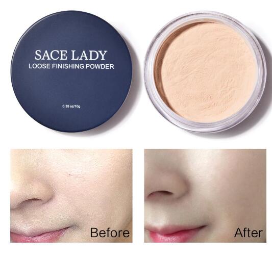 

SACE LADY Face Loose Powder Matte Finish Transparent Setting Powder Professional Translucent Makeup Oil-control Compact Cosmetic, Color