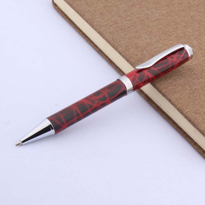 

OFFICE Writing Business Supplies Metal luxury red SILVER metal ballpoint Pen, A+