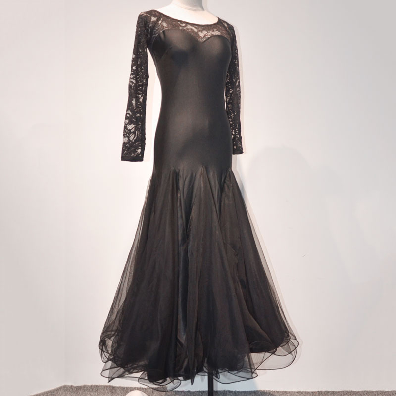 

Standard Ballroom Dance Dresses Women 2020 New High Quality Waltz Dancing Skirt Adult Ballroom Competition Dance Dress, Black