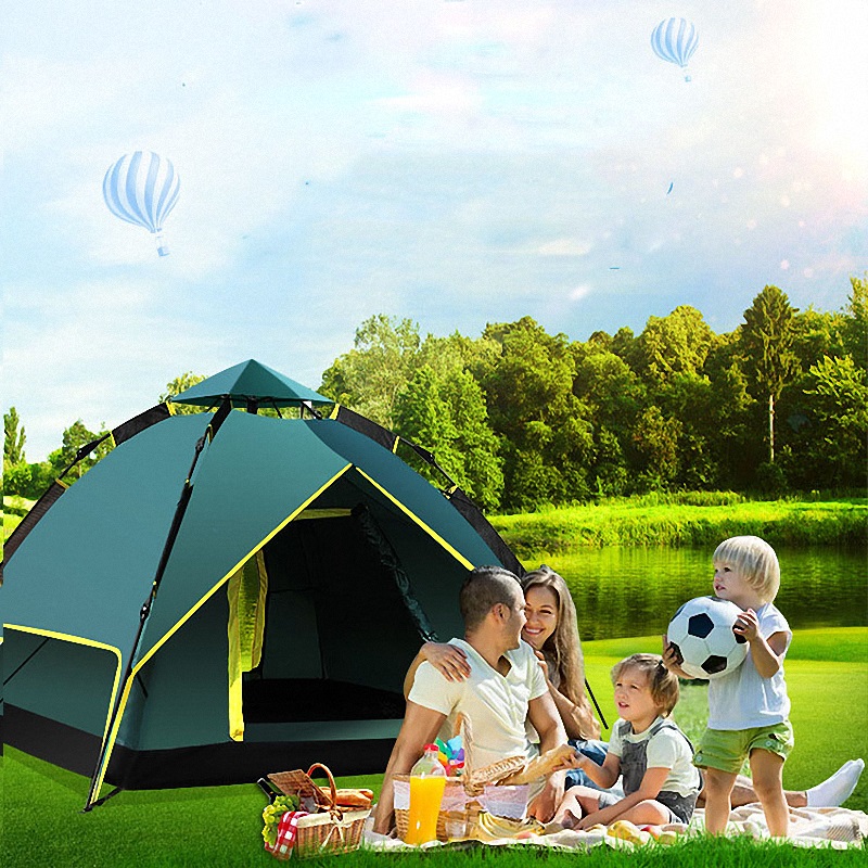 

Outdoor Automatic Camping Tents 2-4 People Recreation Family Camping Leisure Hiking Fishing Beach Tourist Tents