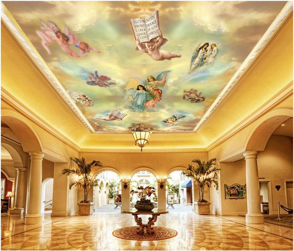 

3d wallpaper custom photo European oil painting angel of angel ceiling mural living room Home decor 3d wall murals wallpaper for walls 3 d, Customize
