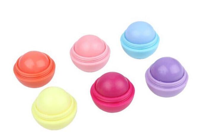 

Cute Round Ball Lip Balm 3D Lipbalm Fruit Flavor Lip Smacker Natural Moisturizing Lips Care Balm Lipstick