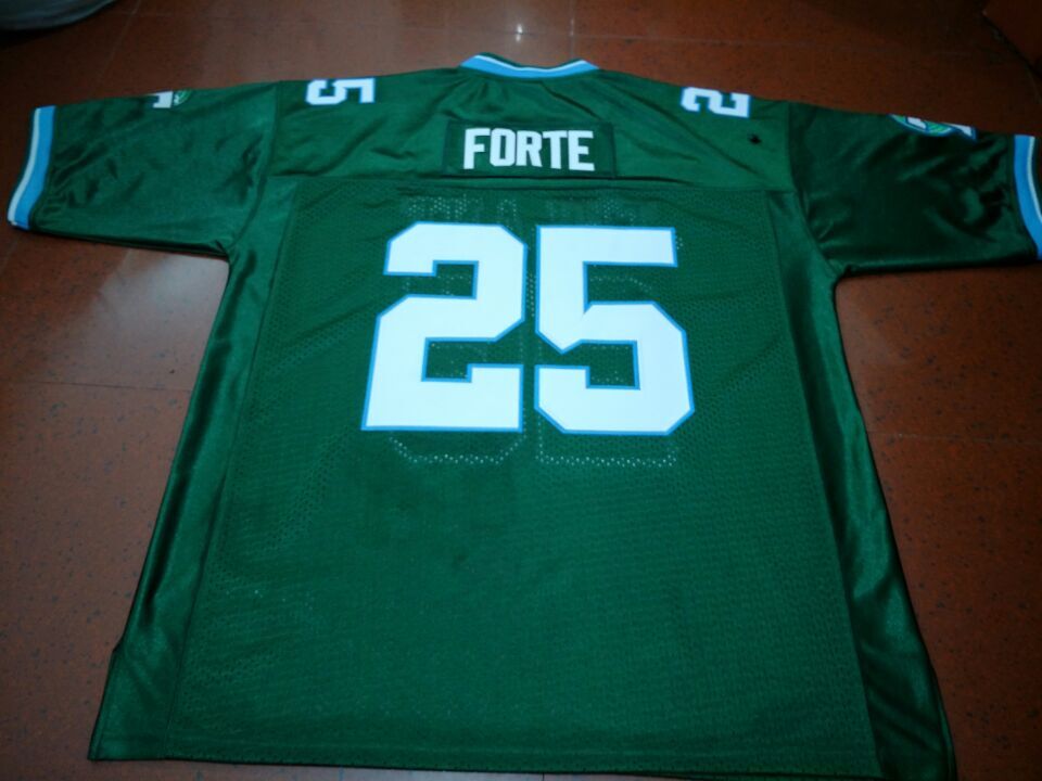 

Custom Men Youth women Vintage #25 Tulane Matt Forte Green Football Jersey size s-4XL or custom any name or number jersey, Black