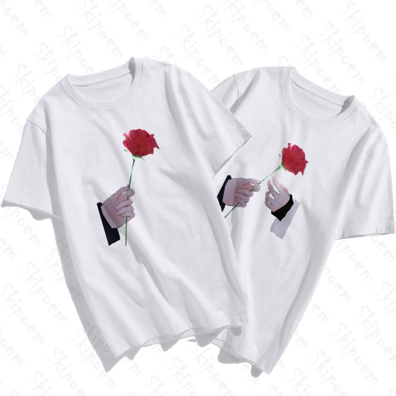 

Love Art Couple Costume Women Tshirt Punk Aesthetic Gothic Tumblr Vintage Plus Size Short Sleeve Cotton Clothes Tee Shirt Femme
