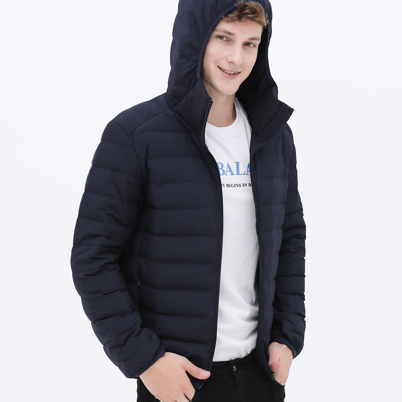 

Winter White Duck Down Coat Warm Hooded Slim Fit Warm White Duck Down Coat Brand Clothes Casual Jacket Men Windproof, As picture shoes