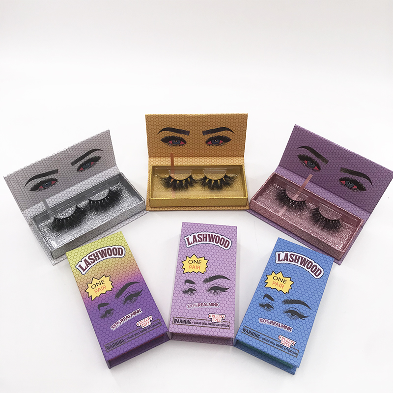 

New Lashwood Eyelash box Magnetic eyelash box printed eye customized free of shipping