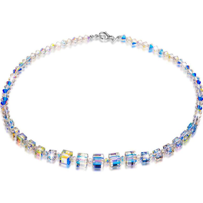 

Women Crystal Necklace Jewelry Set for Wedding Bride Prom Costume the best gift for women and girls 2020