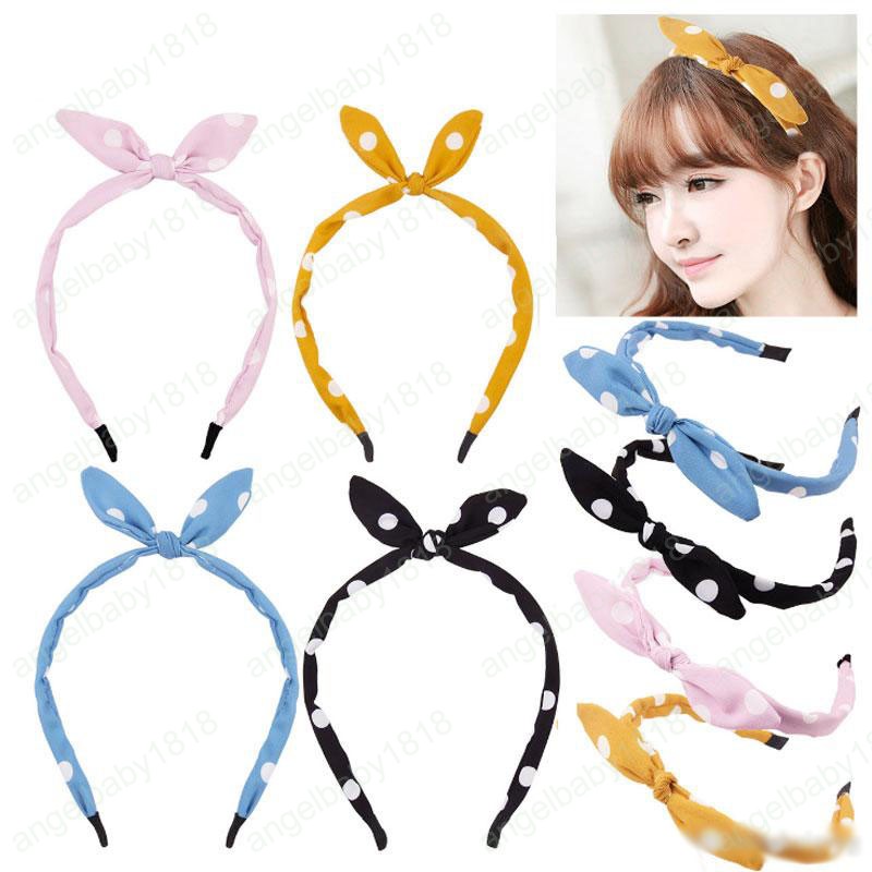 

Girls Dot Bowknot Cartoon Hairband Children Kids Bow Boutique Headband Headwear Fashion Hair Accessories Free Shipping, Mixed color