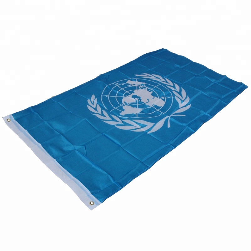 

United Nations UN Flag 3x5FT 150x90cm Printing Polyester Indoor Outdoor Team Club Sports Team Flag With Brass Grommets Free Shipping