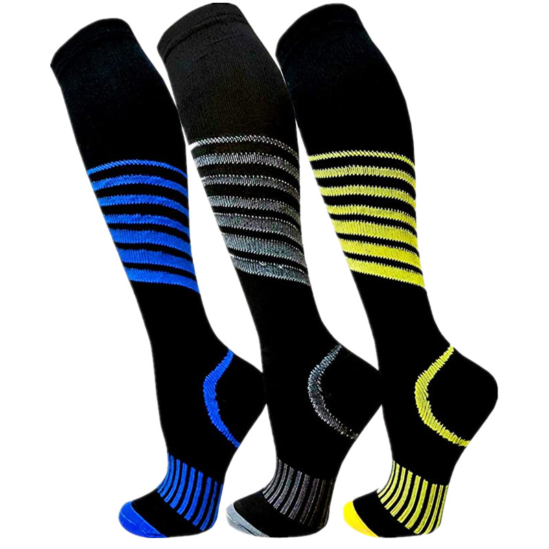 

Running Men Women Socks Black Compression Socks Varicose Vein Stocking Sports Stretch Pressure Circulation Stockings 15-20 MmHg, Qys023-gray