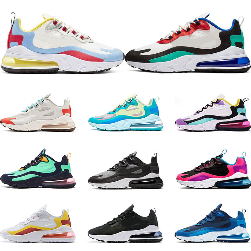 

2022 New arrival react men running shoes top quality BAUHAUS OPTICAL triple black fashion mens trainer breathable sports sneakers size 36-45, Bright violet 36-40