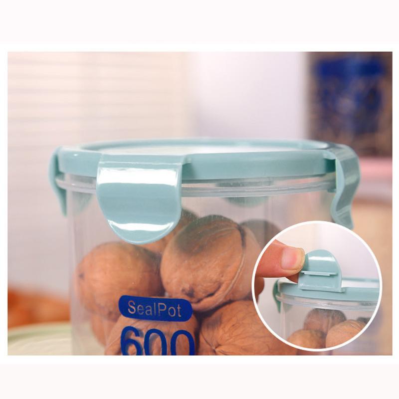 

Storage Box Sealed Kitchen Storage Transparent Canister Keep Fresh Jar Sealed For Coarse Cereals Grains 1pcs