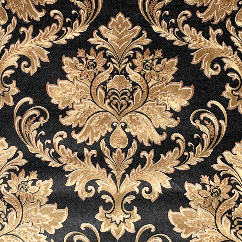 

Luxury 3d gold wallpaper pvc cloth European style vinyl wallpaper living room bedroom bedside TV background wall, As pic